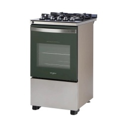 Cocina a gas 4 hornallas grill ON elecctrico Inox Whirlpool