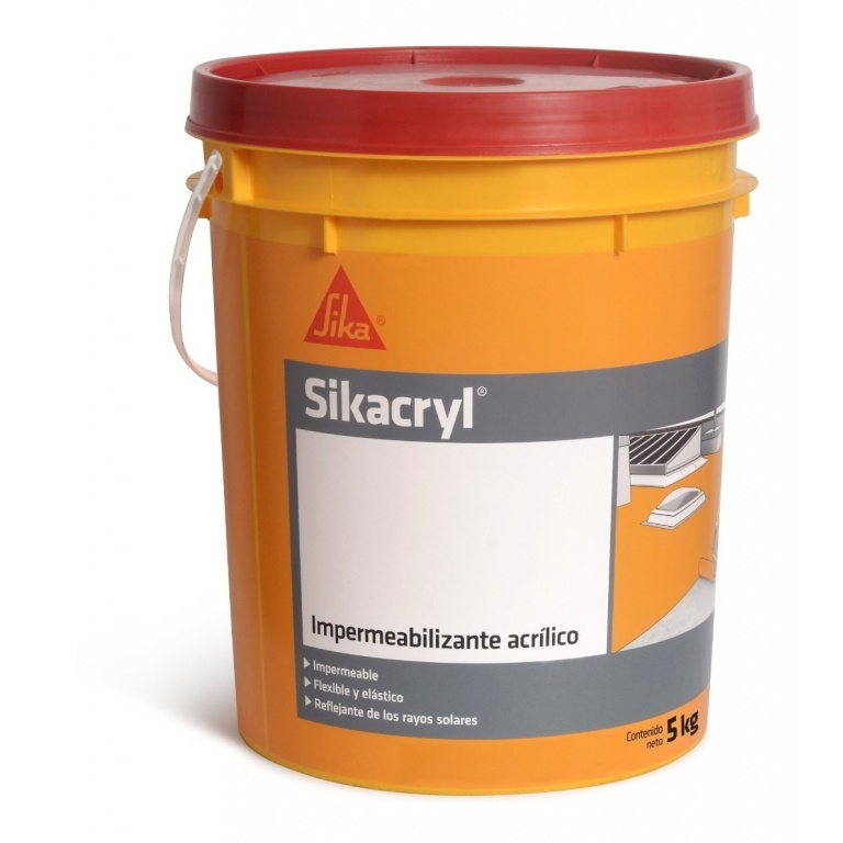 Impermeabilizante Acrlico Sika  Sikacryl Entonable - 5 Kg